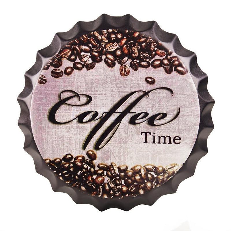 Buy Coffee Time Bottle Cap Wall Accent Wall Accents from Vaaree