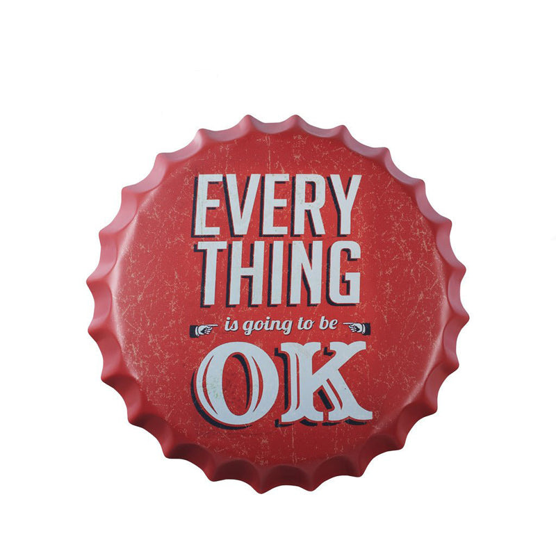 Buy Everything Is Going To Be Ok Bottle Cap Wall Accent Wall Accents from Vaaree