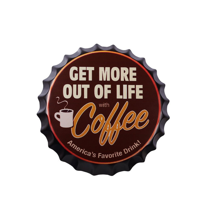 Buy Get More Coffee Bottle Cap Wall Accent Wall Accents from Vaaree