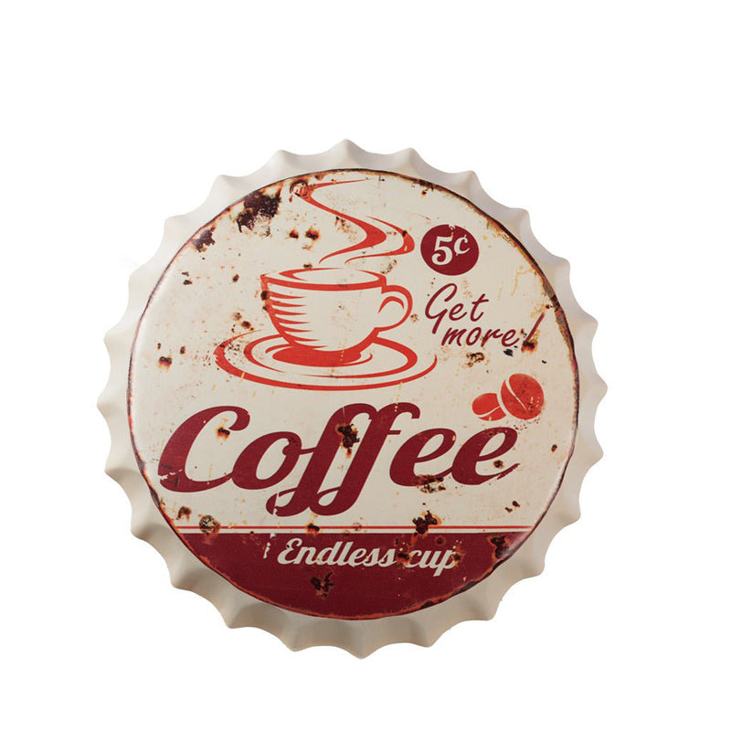 Buy Get More Coffee Endless Cup Bottle Cap Wall Accent Wall Accents from Vaaree