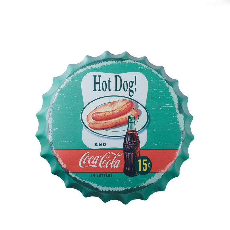 Buy Hot Dog And Coca Cola Bottle Cap Wall Accent Wall Accents from Vaaree