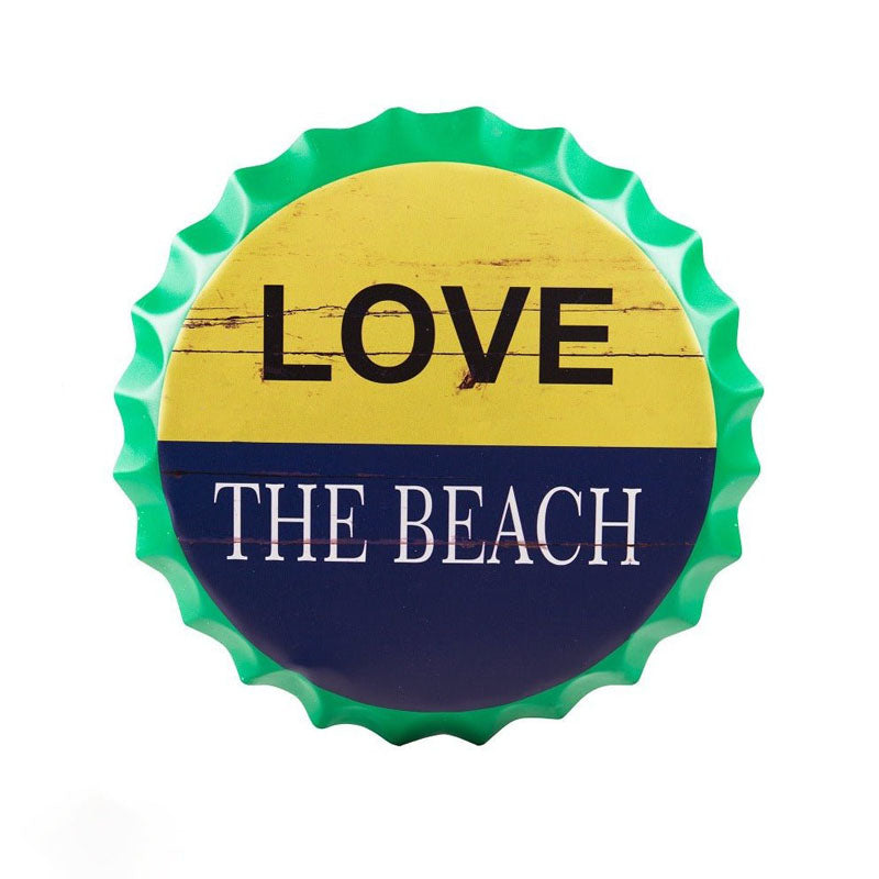 Buy Love The Beach Bottle Cap Wall Accent Wall Accents from Vaaree