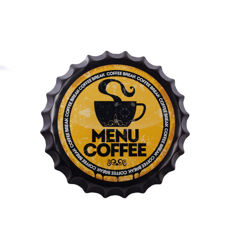 Buy Menu Coffee Bottle Cap Wall Accent Wall Accents from Vaaree