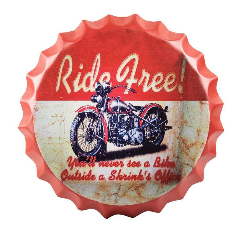 Buy Ride Free Motor Bottle Cap Wall Accent Wall Accents from Vaaree