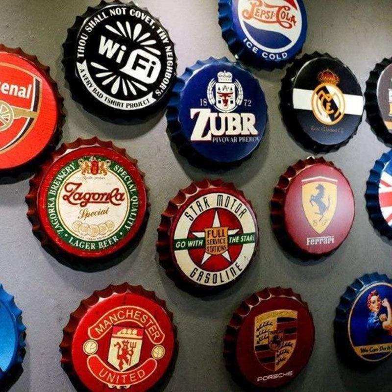 Buy Rosie'S Diner Bottle Cap Wall Accent Wall Accents from Vaaree