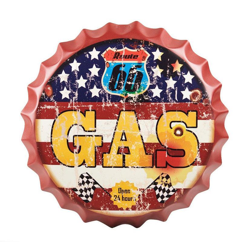 Buy Route Us 66 Gas Bottle Cap Wall Accent Wall Accents from Vaaree