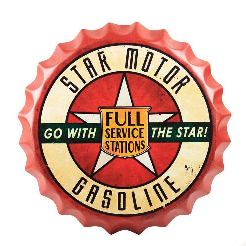 Buy Star Motor Service Station Bottle Cap Wall Accent Wall Accents from Vaaree