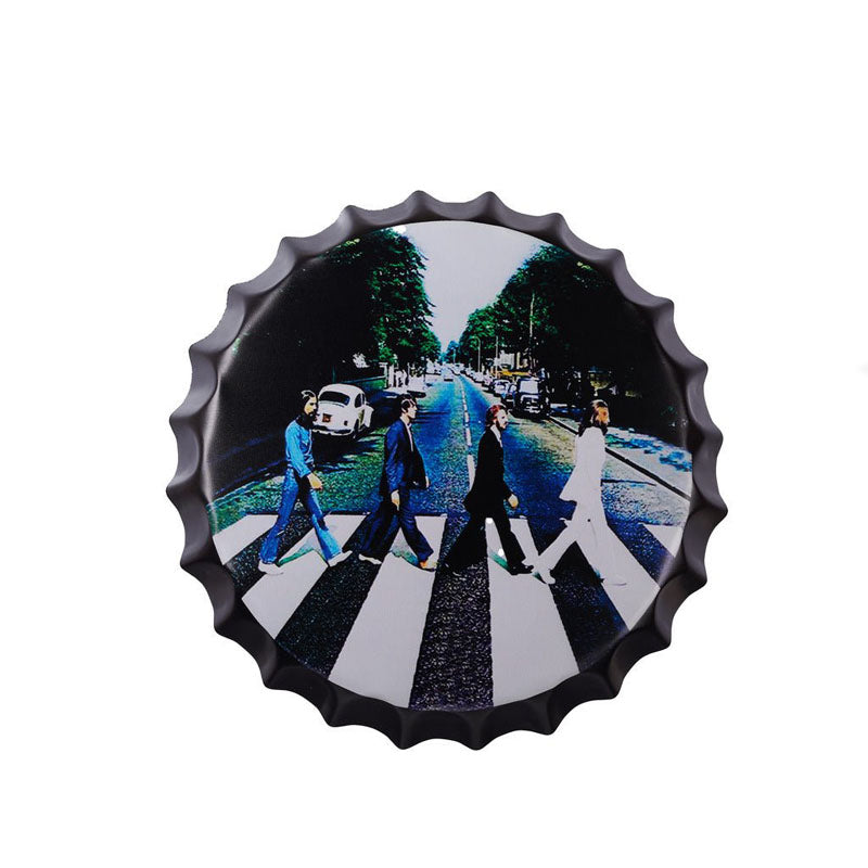 Buy The Beatles Abby Road Bottle Cap Wall Accent Wall Accents from Vaaree