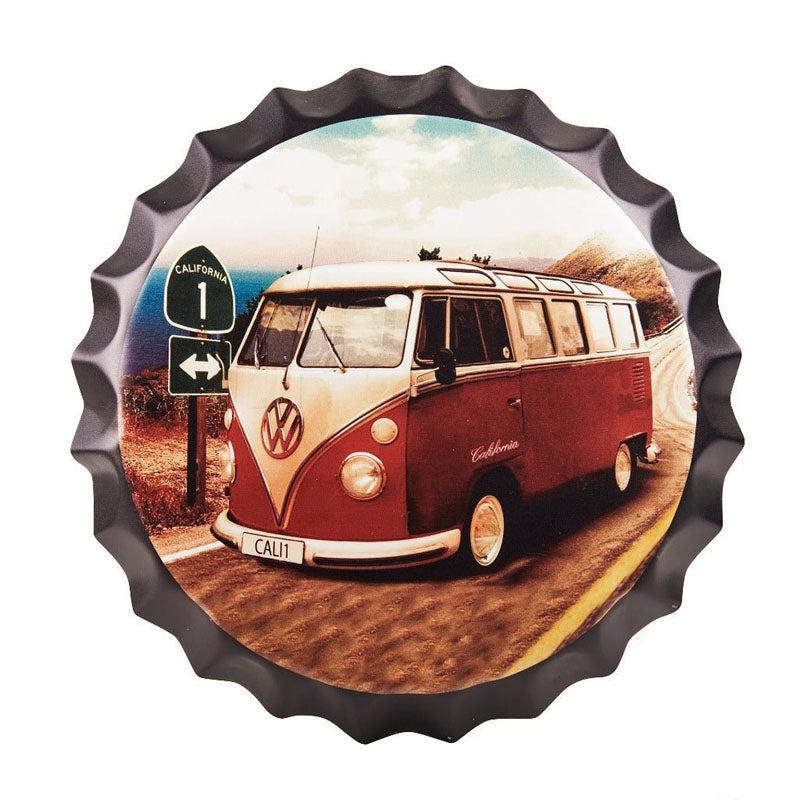 Buy Volkswagen Bus Bottle Cap Wall Accent Wall Accents from Vaaree