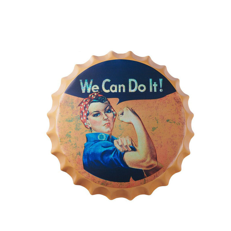 Buy We Can Do It Bottle Cap Wall Accent Wall Accents from Vaaree