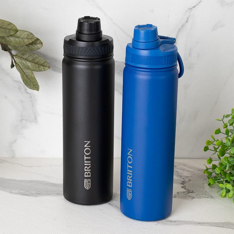 Buy Drink Dazzle 750 ML Hot & Cold Thermos Water Bottle (Black & Blue) - Set Of Two Bottle from Vaaree