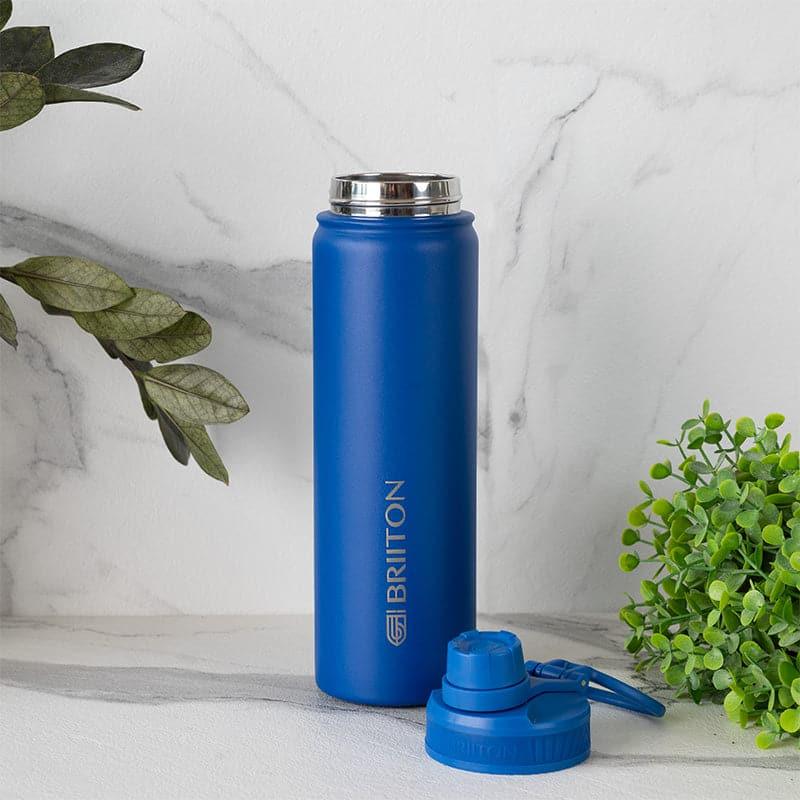 Buy Drink Dazzle 750 ML Hot & Cold Thermos Water Bottle (Black & Blue) - Set Of Two Bottle from Vaaree