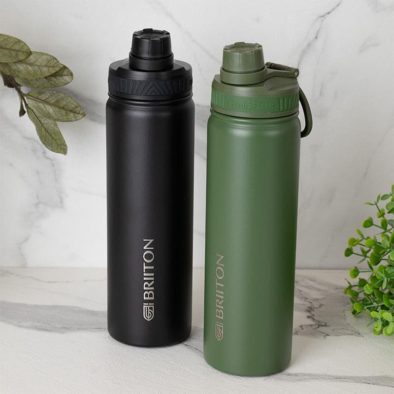 Buy Drink Dazzle 750 ML Hot & Cold Thermos Water Bottle (Black & Green) - Set Of Two Bottle from Vaaree