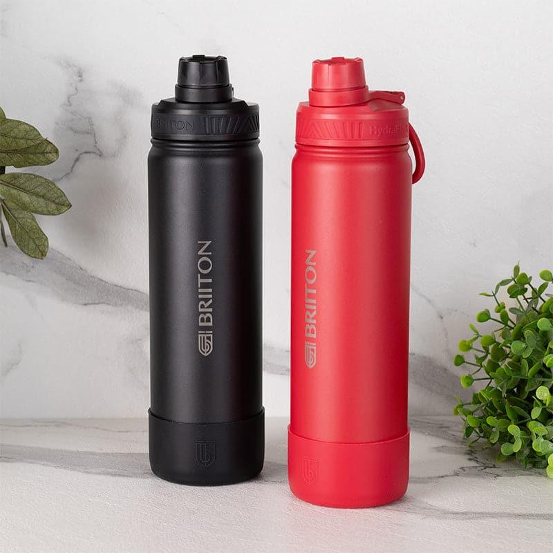 Buy Drink Dazzle 750 ML Hot & Cold Thermos Water Bottle (Black & Red) - Set Of Two Bottle from Vaaree