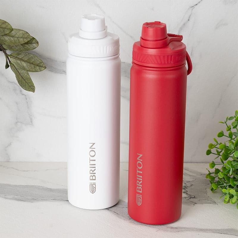 Buy Drink Dazzle 750 ML Hot & Cold Thermos Water Bottle (White & Red) - Set Of Two Bottle from Vaaree