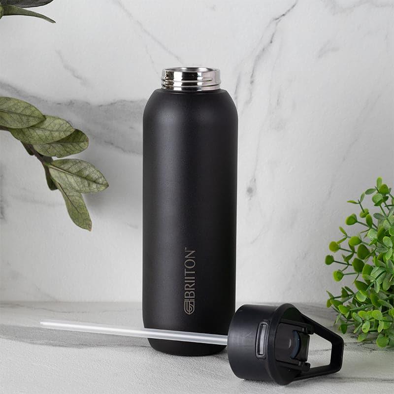 Bottle - Drinko Fantasia Hot & Cold Thermos Water Bottle (Black) - 630 ML