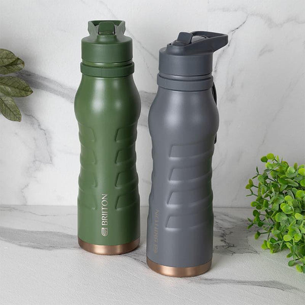 Buy Epiquencher 750 ML Hot & Cold Thermos Water Bottle (Green & Grey) - Set Of Two Bottle from Vaaree