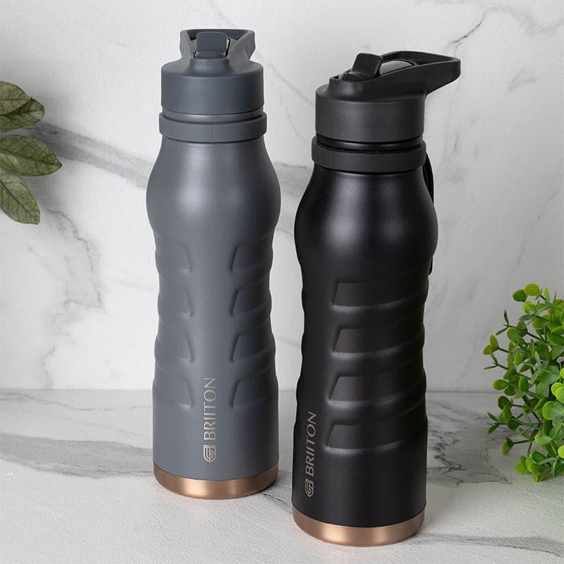 Buy Epiquencher 750 ML Hot & Cold Thermos Water Bottle (Grey & Black) - Set Of Two Bottle from Vaaree