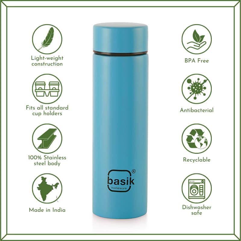 Buy Evara Stainless Steel Bottle (Blue) - 330 ML Bottle from Vaaree