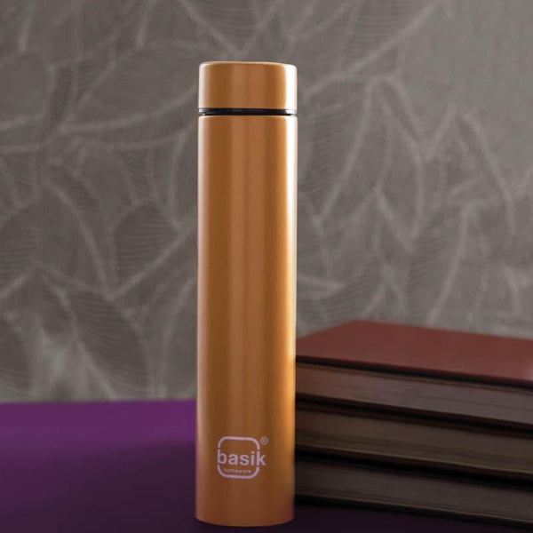 Buy Evara Stainless Steel Bottle (Brown) - 440 ML Bottle from Vaaree