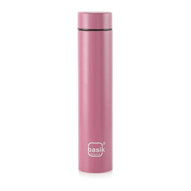 Bottle - Evara Stainless Steel Bottle (Pink) - 440 ML