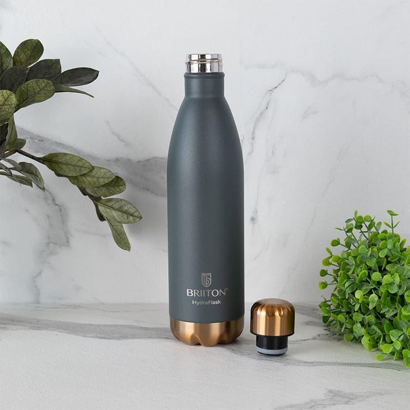 Buy Ferusa 750 ML Hot & Cold Thermos Water Bottle (Grey & Black) - Set Of Two Bottle from Vaaree