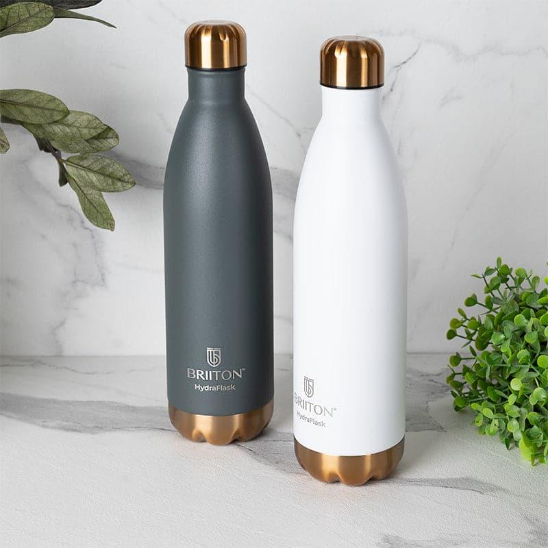 Buy Ferusa 750 ML Hot & Cold Thermos Water Bottle (Grey & White) - Set Of Two Bottle from Vaaree