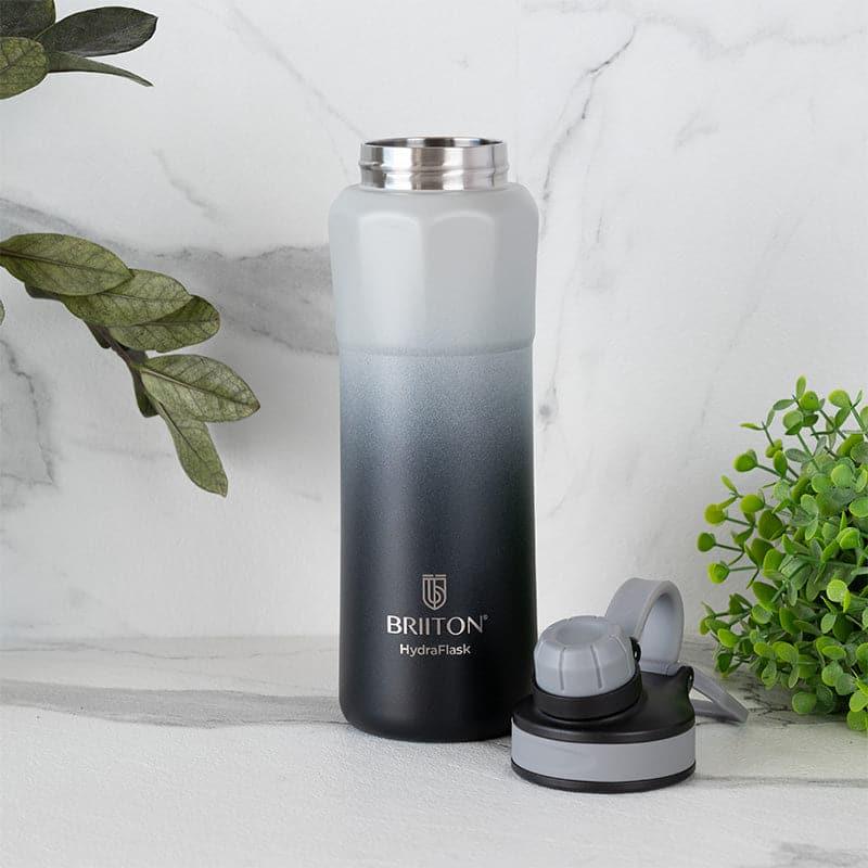 Bottle - Gleam Craft Hot & Cold Thermos Water Bottle (Black & Grey) - 800 ML