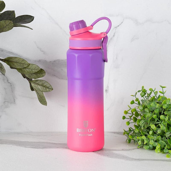 Bottle - Gleam Craft Hot & Cold Thermos Water Bottle (Pink & Purple) - 800 ML