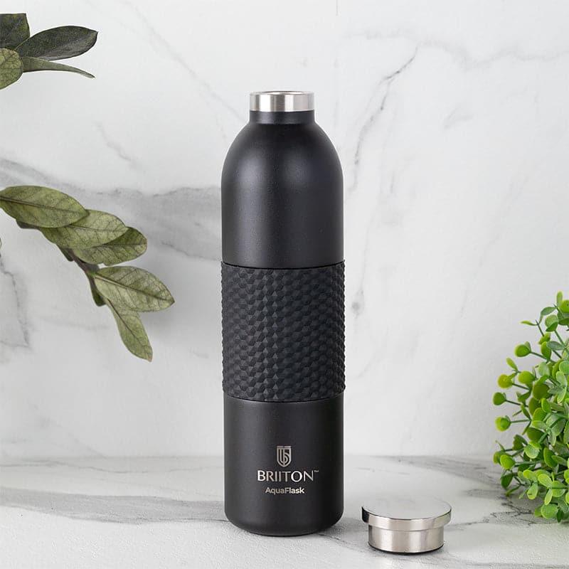 Buy Gradient 620 ML Hot & Cold Thermos Water Bottle (Black & Grey) - Set Of Two Bottle from Vaaree