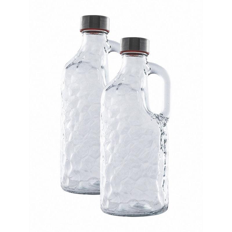 Buy Grid Ripple Bottle (1000 ML) - Set Of Two Jug from Vaaree