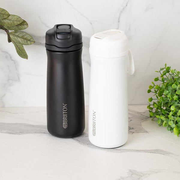 Buy H2O Splash 600 ML Hot & Cold Thermos Water Bottle (Black & White) - Set Of Two Bottle from Vaaree