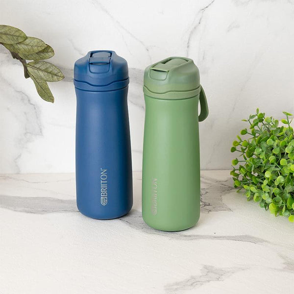 Bottle - H2O Splash 600 ML Hot & Cold Thermos Water Bottle (Blue & Green) - Set Of Two