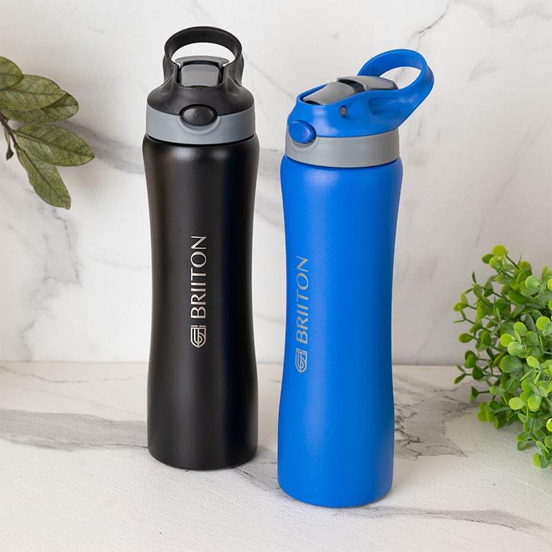 Buy Handy Quench 750 ML Hot & Cold Thermos Water Bottle (Black & Blue) - Set Of Two Bottle from Vaaree