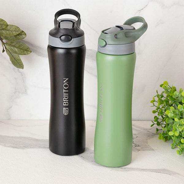 Buy Handy Quench 750 ML Hot & Cold Thermos Water Bottle (Black & Green) - Set Of Two Bottle from Vaaree