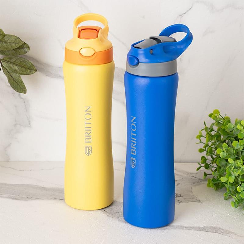 Buy Handy Quench 750 ML Hot & Cold Thermos Water Bottle (Yellow & Blue) - Set Of Two Bottle from Vaaree