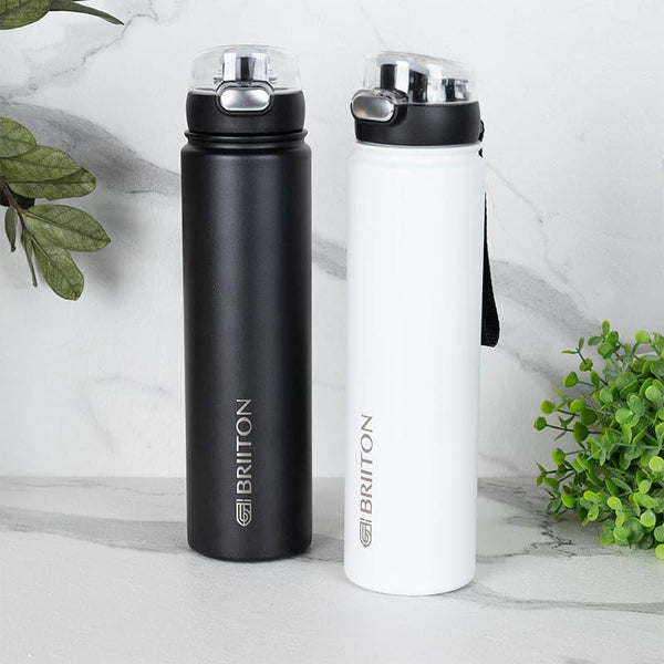 Bottle - Harpo Sip 750 ML Hot & Cold Thermos Water Bottle (Black & White) - Set Of Two
