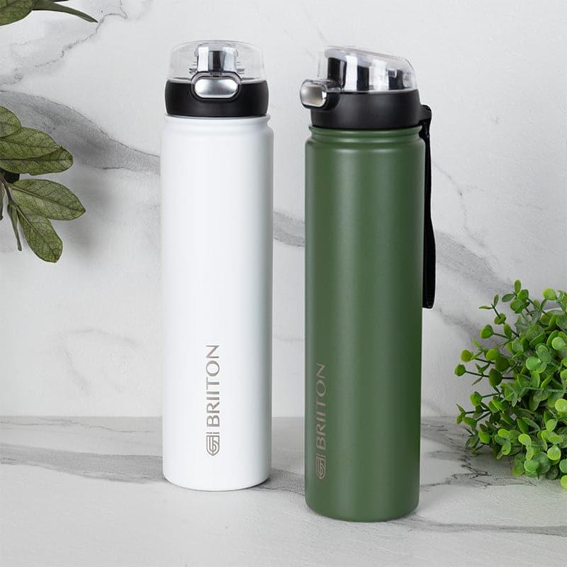 Buy Harpo Sip 750 ML Hot & Cold Thermos Water Bottle (White & Green) - Set Of Two Bottle from Vaaree