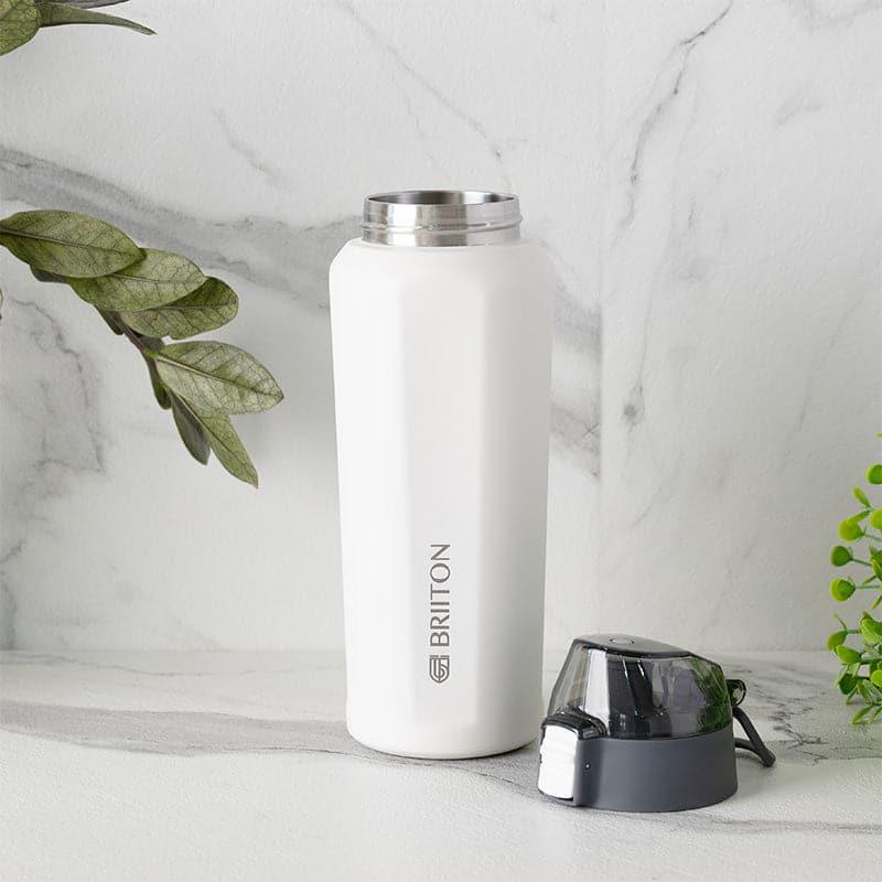 Buy Hydra Hue 650 ML Hot & Cold Thermos Water Bottle (White & Grey) - Set Of Two Bottle from Vaaree