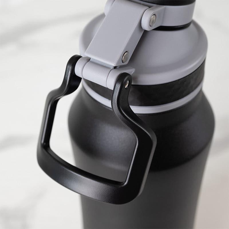 Bottle - Hydrate Wonder Hot & Cold Thermos Water Bottle (Black) - 1000 ML