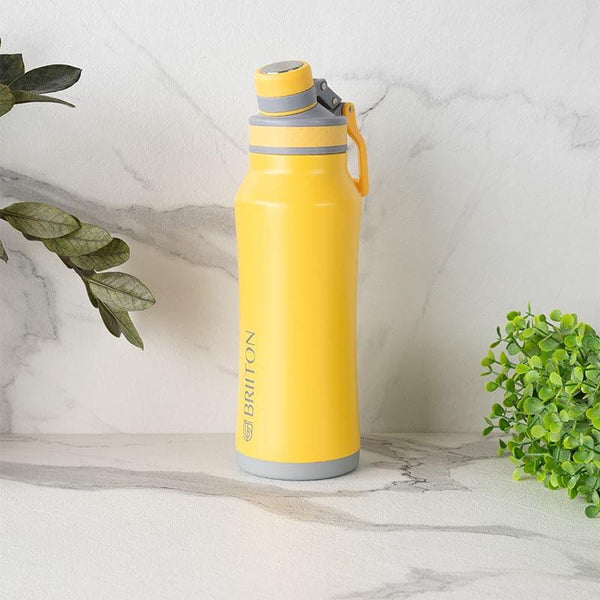 Bottle - Hydrate Wonder Hot & Cold Thermos Water Bottle (Yellow) - 1000 ML