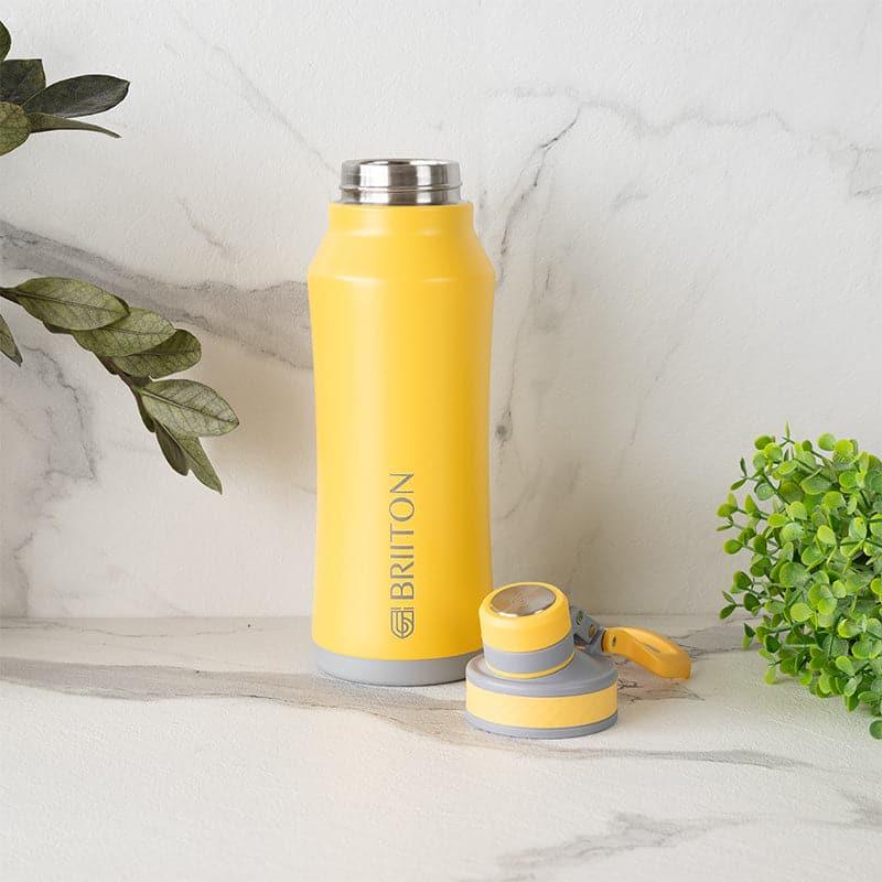 Bottle - Hydrate Wonder Hot & Cold Thermos Water Bottle (Yellow) - 1000 ML