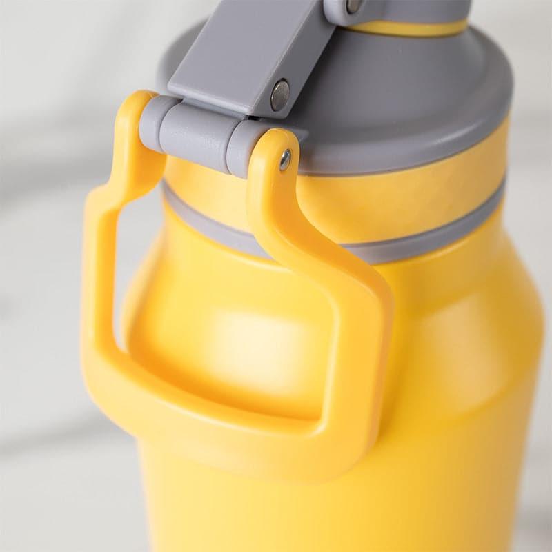 Bottle - Hydrate Wonder Hot & Cold Thermos Water Bottle (Yellow) - 1000 ML