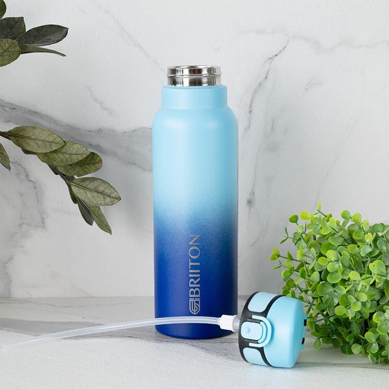 Buy Hydro Chic Hot & Cold Thermos Water Bottle (Light Blue & Dark Blue) - 750 ML Bottle from Vaaree