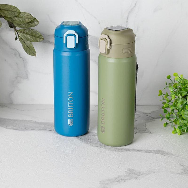 Bottle - Hydro Harbor 650 ML Hot & Cold Thermos Water Bottle (Green & Blue) - Set Of Two