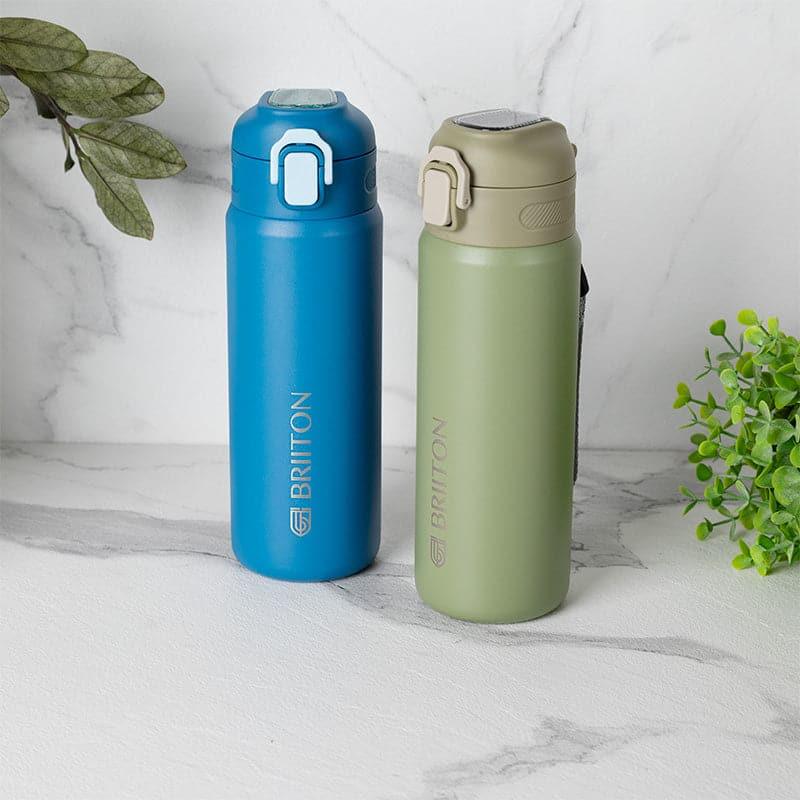 Buy Hydro Harbor 650 ML Hot & Cold Thermos Water Bottle (Green & Blue) - Set Of Two Bottle from Vaaree