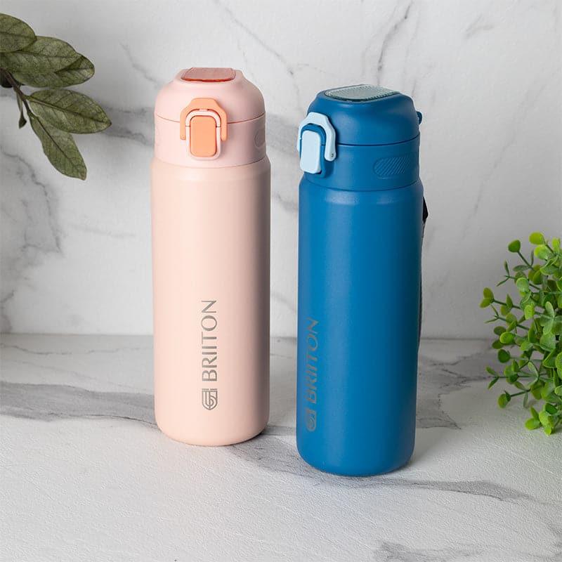 Bottle - Hydro Harbor 650 ML Hot & Cold Thermos Water Bottle (Pink & Blue) - Set Of Two