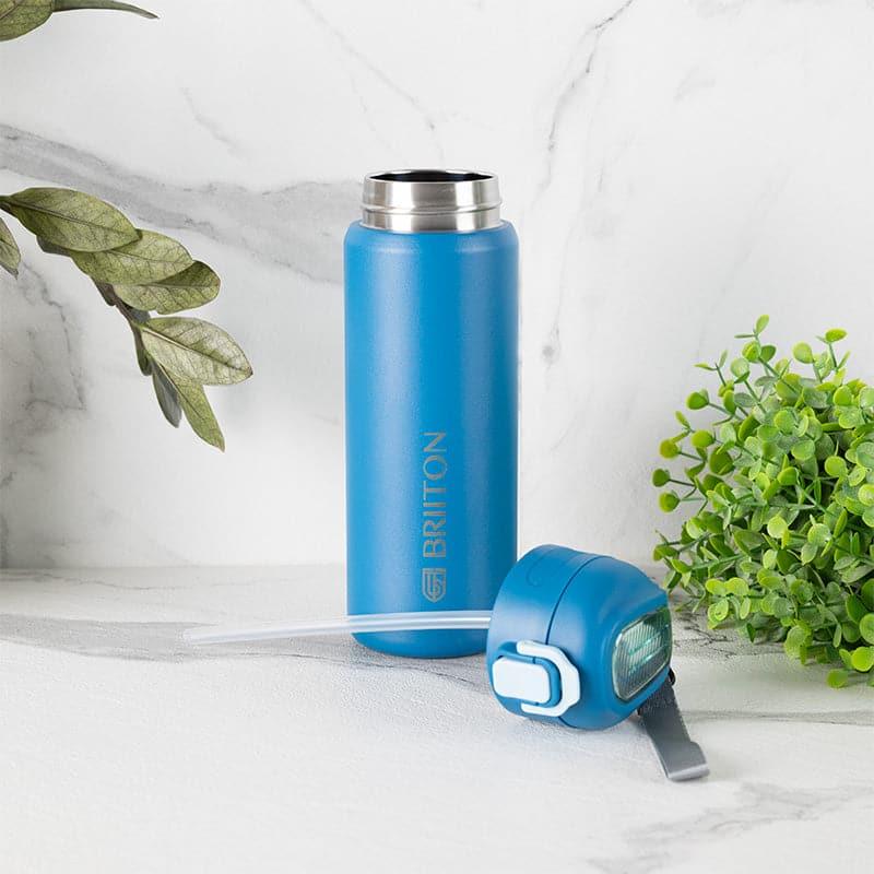 Bottle - Hydro Harbor Hot & Cold Thermos Hot & Cold Thermos Water Bottle (Blue) - 650 ML