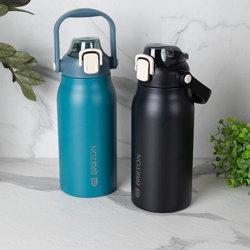 Bottle - Hydro Harmony 1300 ML Hot & Cold Thermos Water Bottle (Blue & Black) - Set Of Two