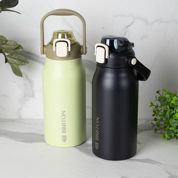 Bottle - Hydro Harmony 1300 ML Hot & Cold Thermos Water Bottle (Green & Black) - Set Of Two